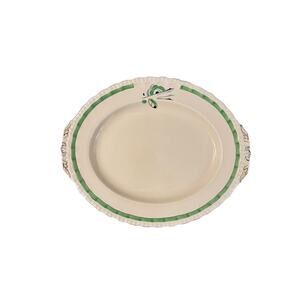 Vintage Grindley Serving Platter Cream with Gold & Green Accents Numbered 4124